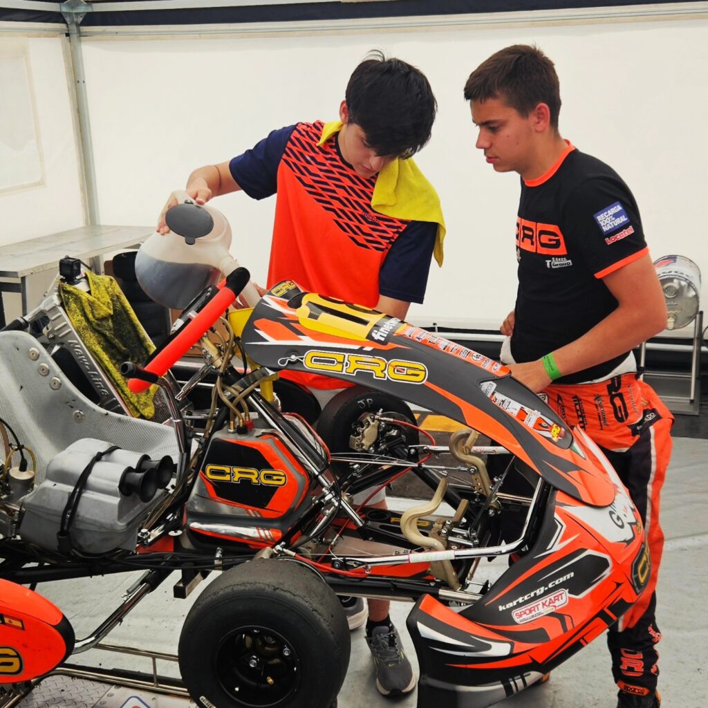 Puesta apunto del kart de Malheiro Racing